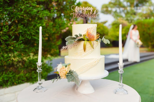 Original Silver Rose Bakery Wedding Cake Design