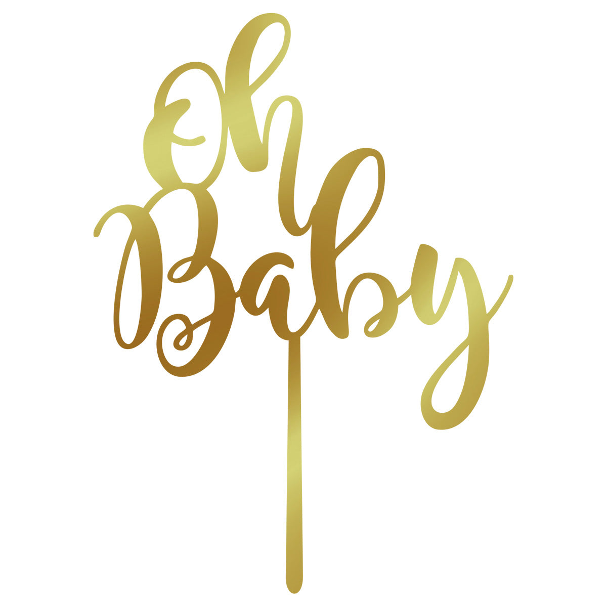 Gold oh baby baby shower cake topper.