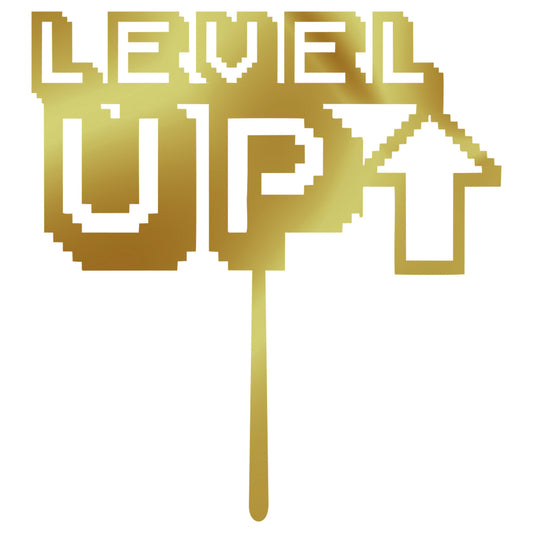 Playful Cake Topper - Level Up