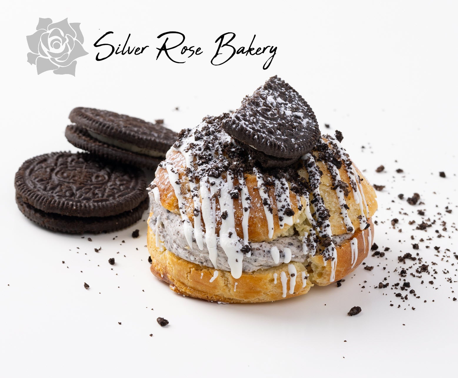 Fresh made Cookies and Cream cream puff in Phoenix, AZ.