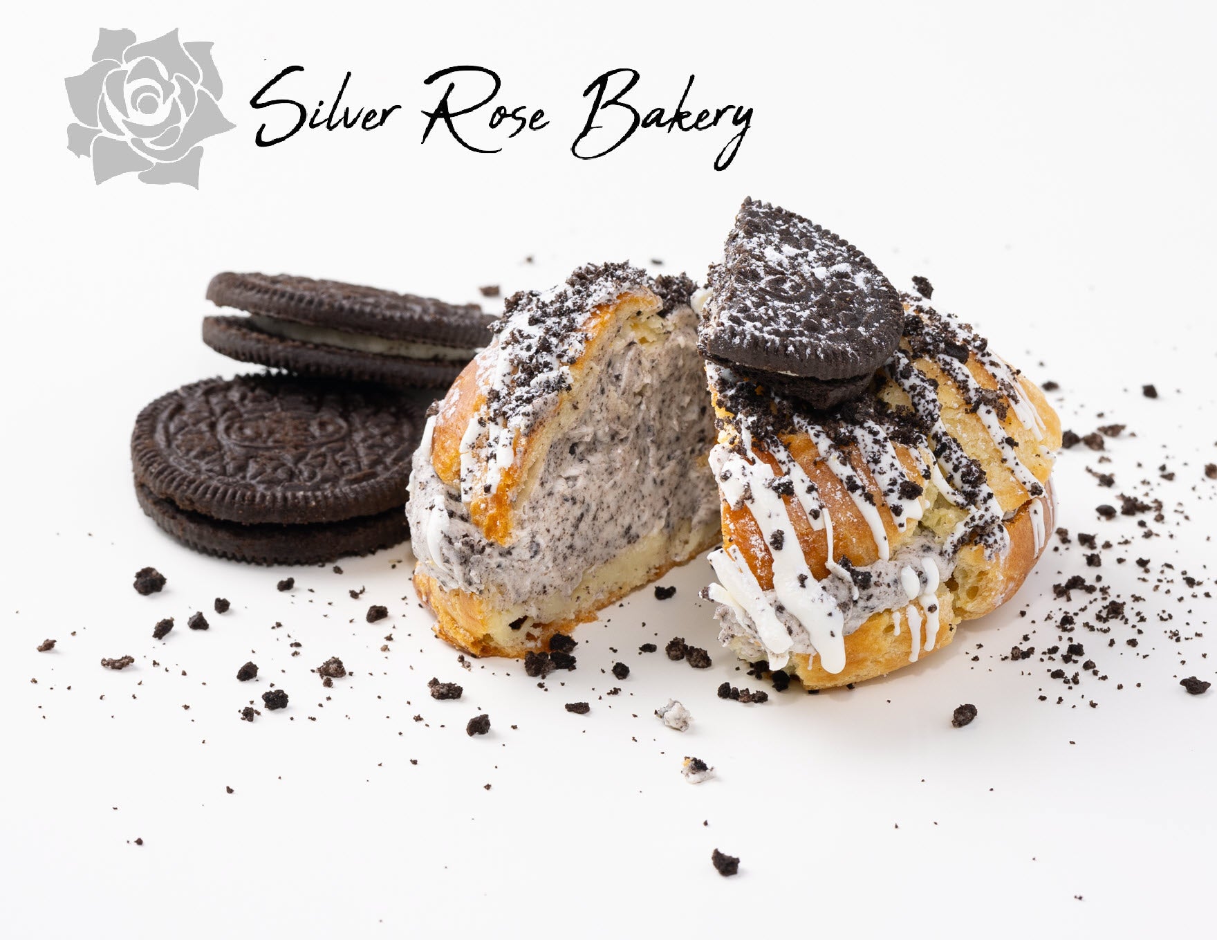 Cookies n Cream - Cream Puff fresh made at Bakery in Phoenix, AZ.