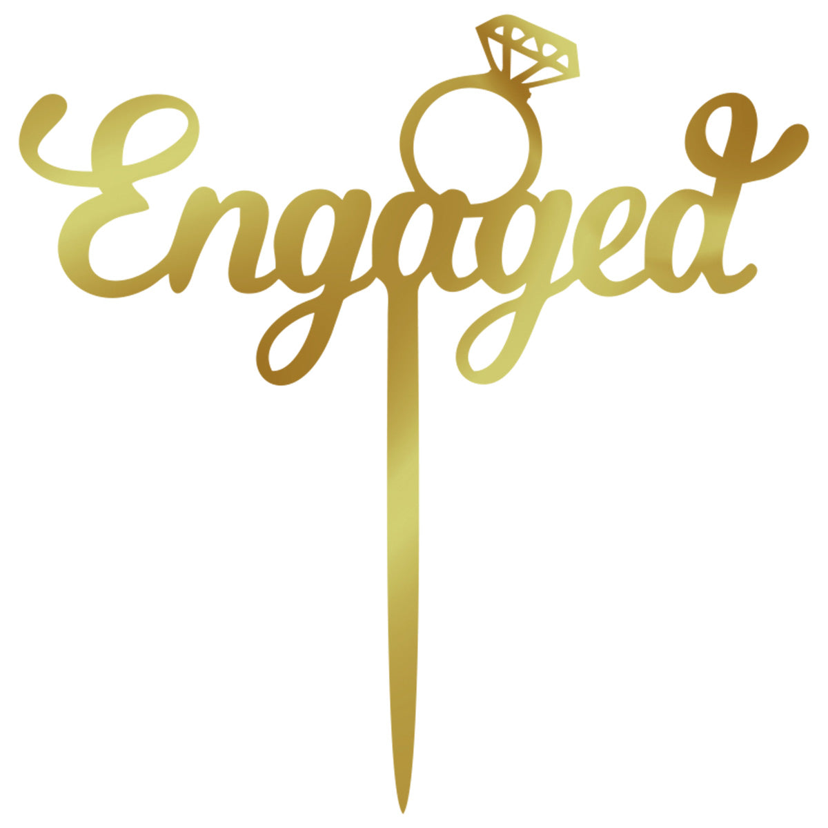 Couples Cake Topper - Engaged