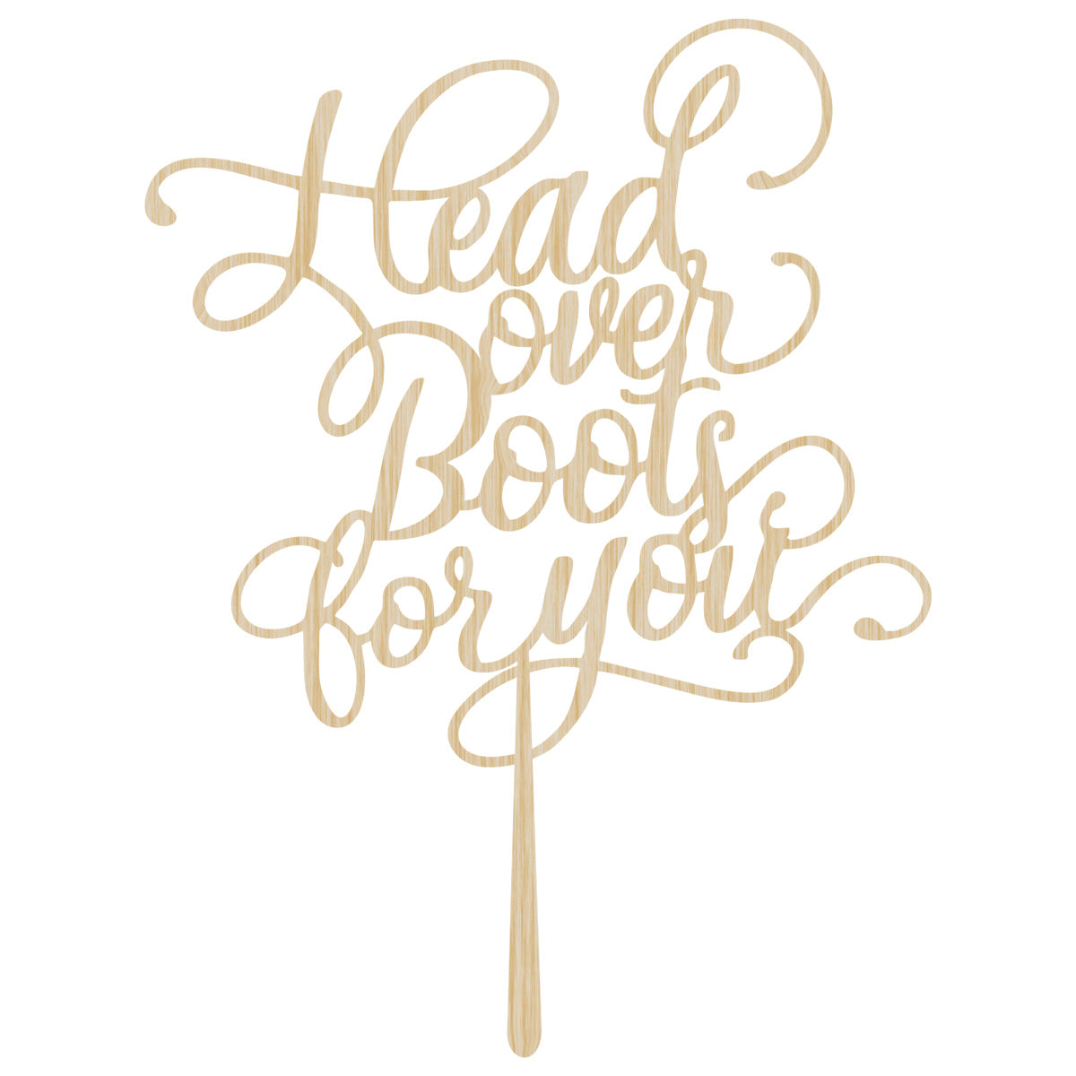 Couples Cake Topper - Head Over Boots for You