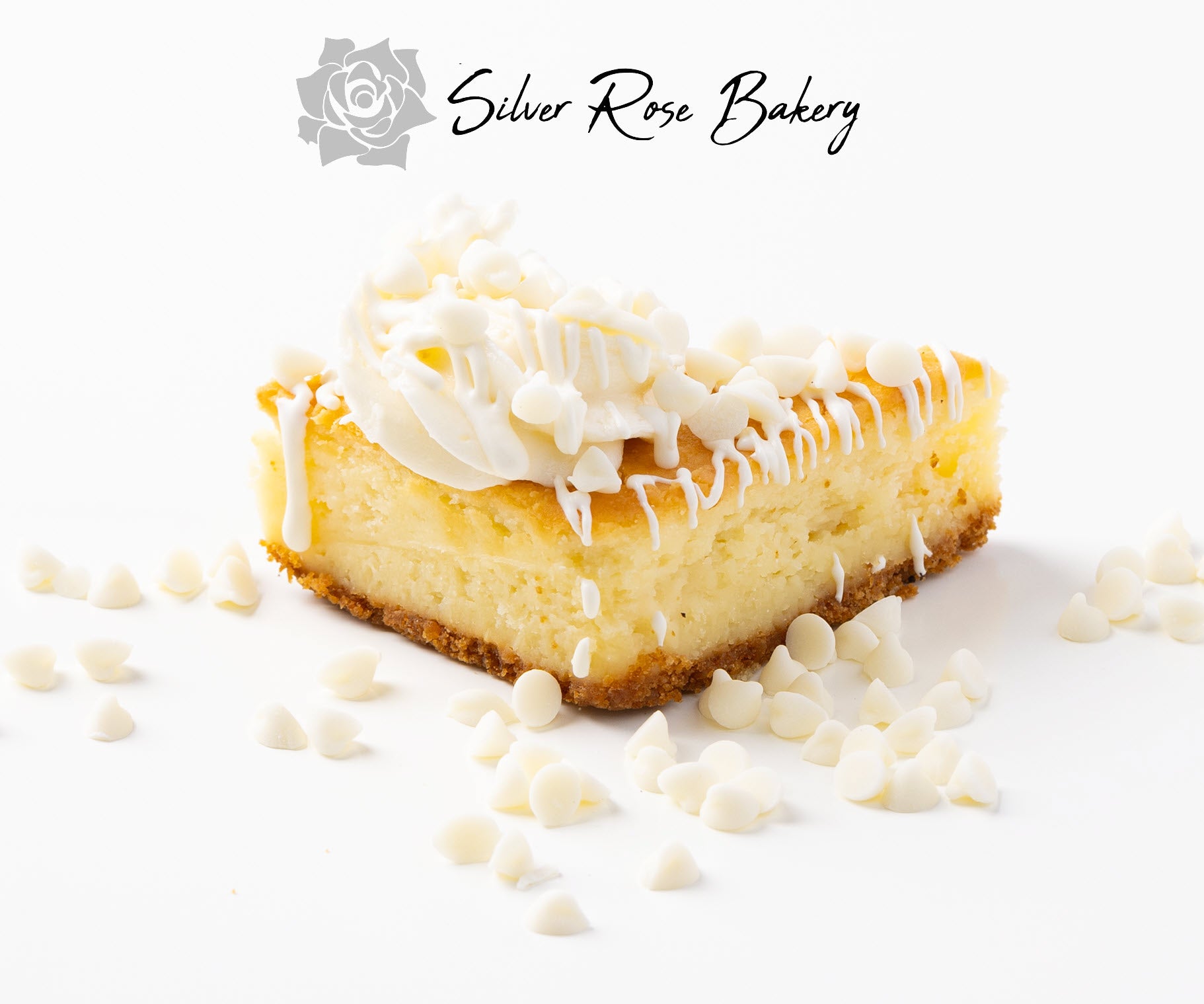 White Chocolate Drizzle Cheesecake Phoenix We Deliver! Silver