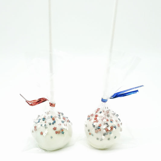 Red, White, & Blue Stars Cake Pops - 2 Pack