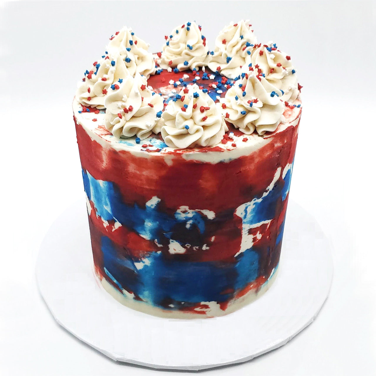 Red, White & Blue Cake