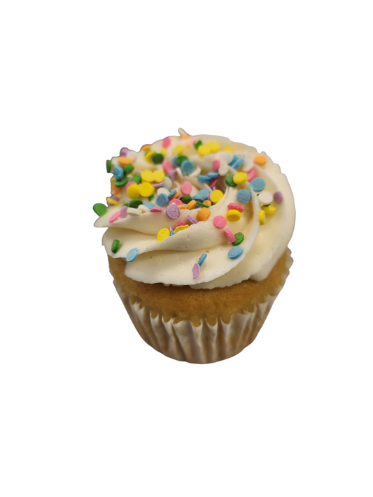 Sprinklefetti cupcakes for birthday party made fresh to order with gluten free and vegan cupcake options in Phoenix, AZ.