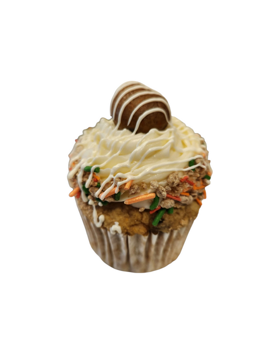 Carrot Raisin Pecan cupcakes from cupcake shop in Phoenix with unique cupcake flavors.