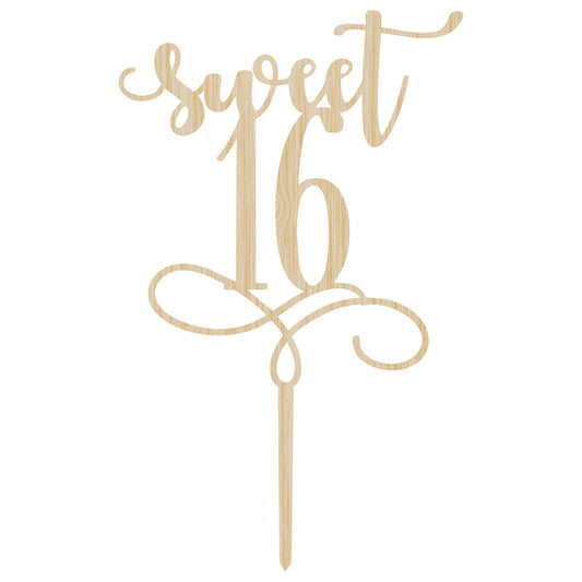 Birthday Cake Topper - Sweet 16