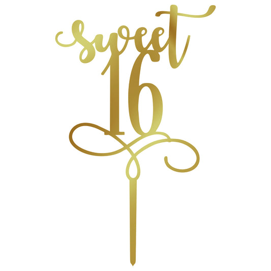 Birthday Cake Topper - Sweet 16