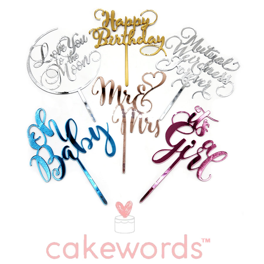 CakeWords TM Snarky Cake Toppers by Silver Rose Bakery Phoenix A