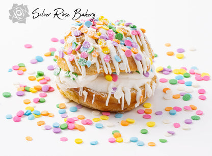 Sprinklefetti Cream Puff fresh made in Phoenix bakery.