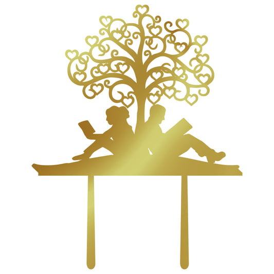 Couples Cake Topper - Love of Books