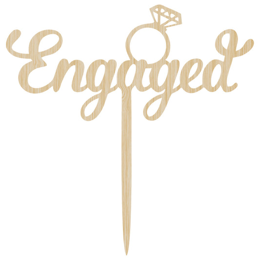 Couples Cake Topper - Engaged