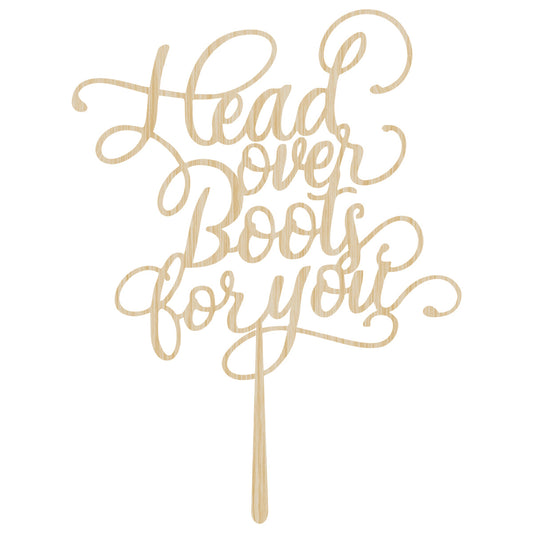Couples Cake Topper - Head Over Boots for You