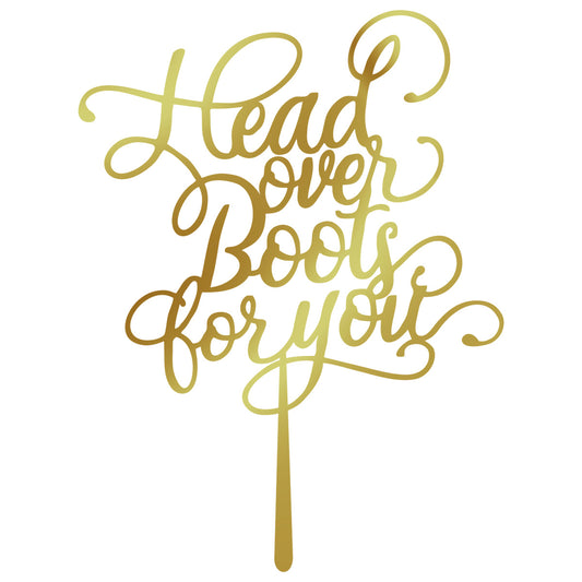 Couples Cake Topper - Head Over Boots for You