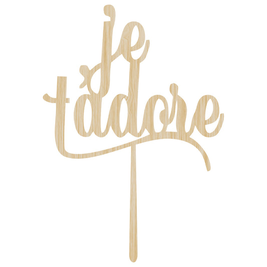 Couples Cake Topper - Je T'adore