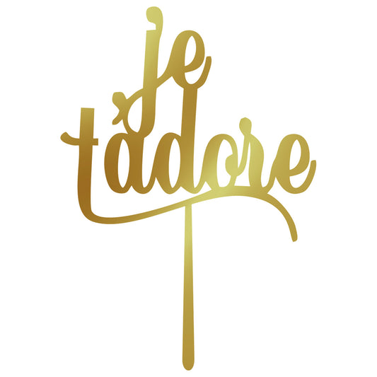 Couples Cake Topper - Je T'adore