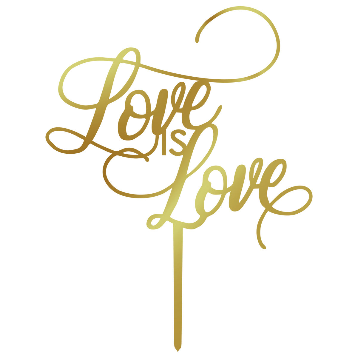 Couples Cake Topper - Love is Love – Silver Rose Bakery