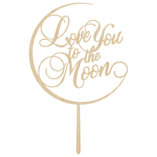 Couples Cake Topper - Love You To The Moon
