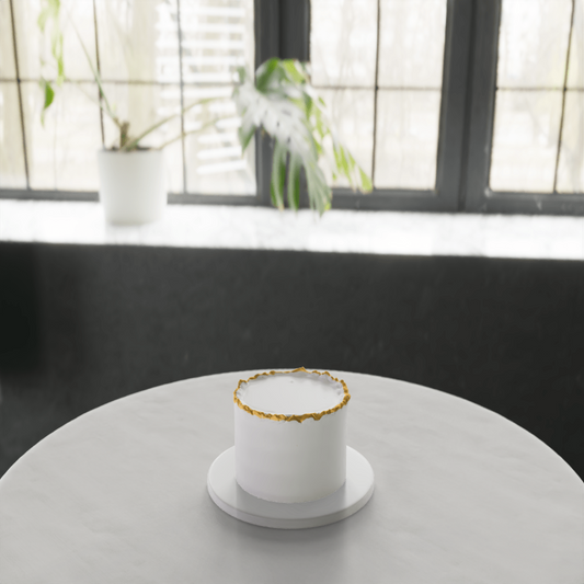 custom deckle edge wedding cake