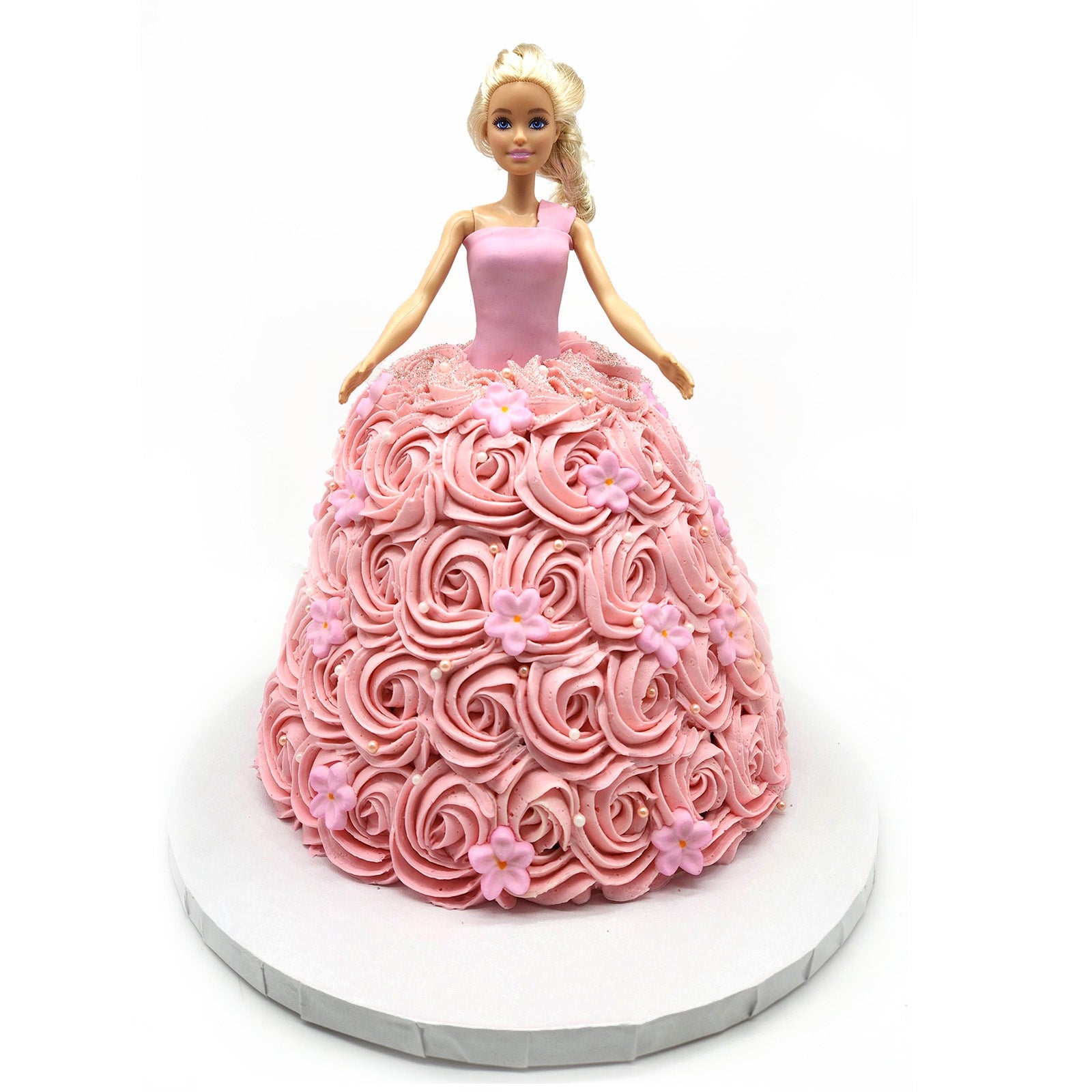 Doll Birthday Cake • Delivered • Phoenix • Silver Rose Bakery Blonde Hair / Light Skin Tone