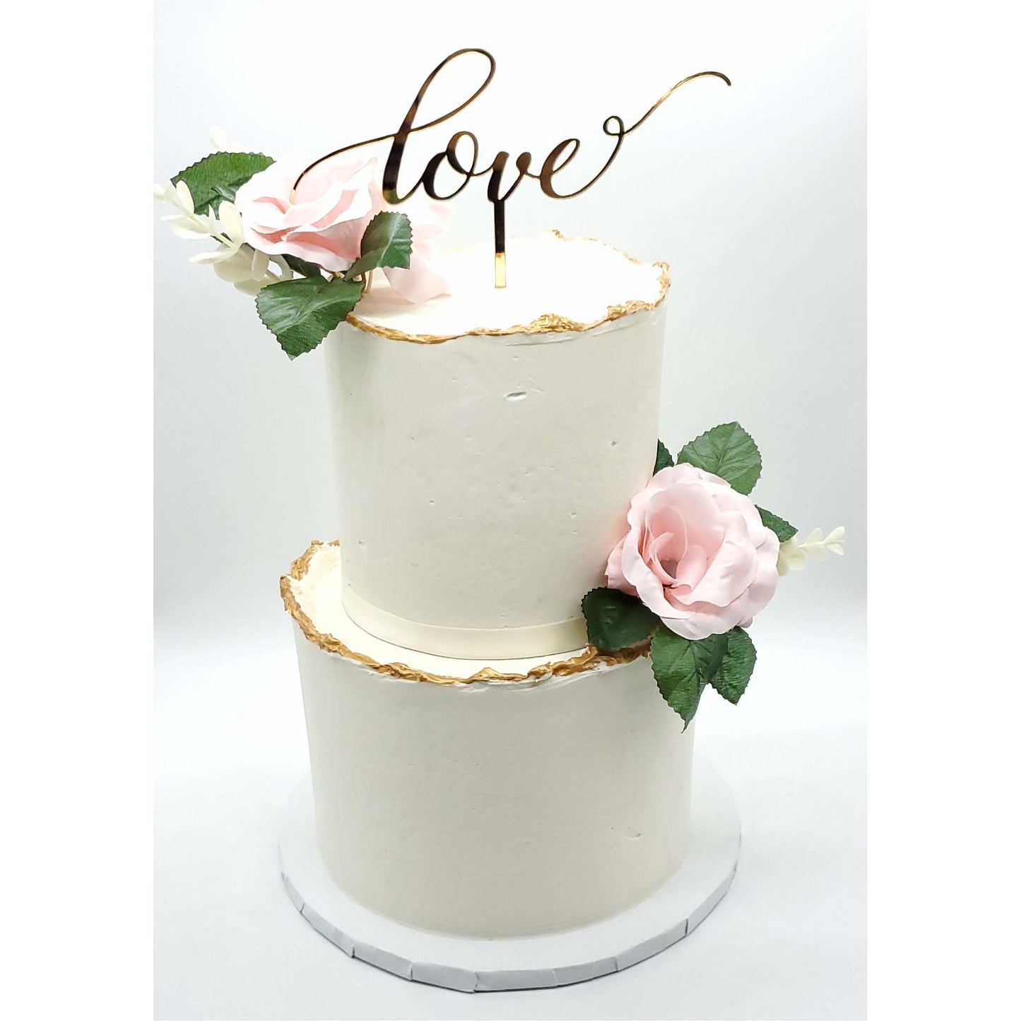 two tier deckle edge wedding cake bakery Phoenix