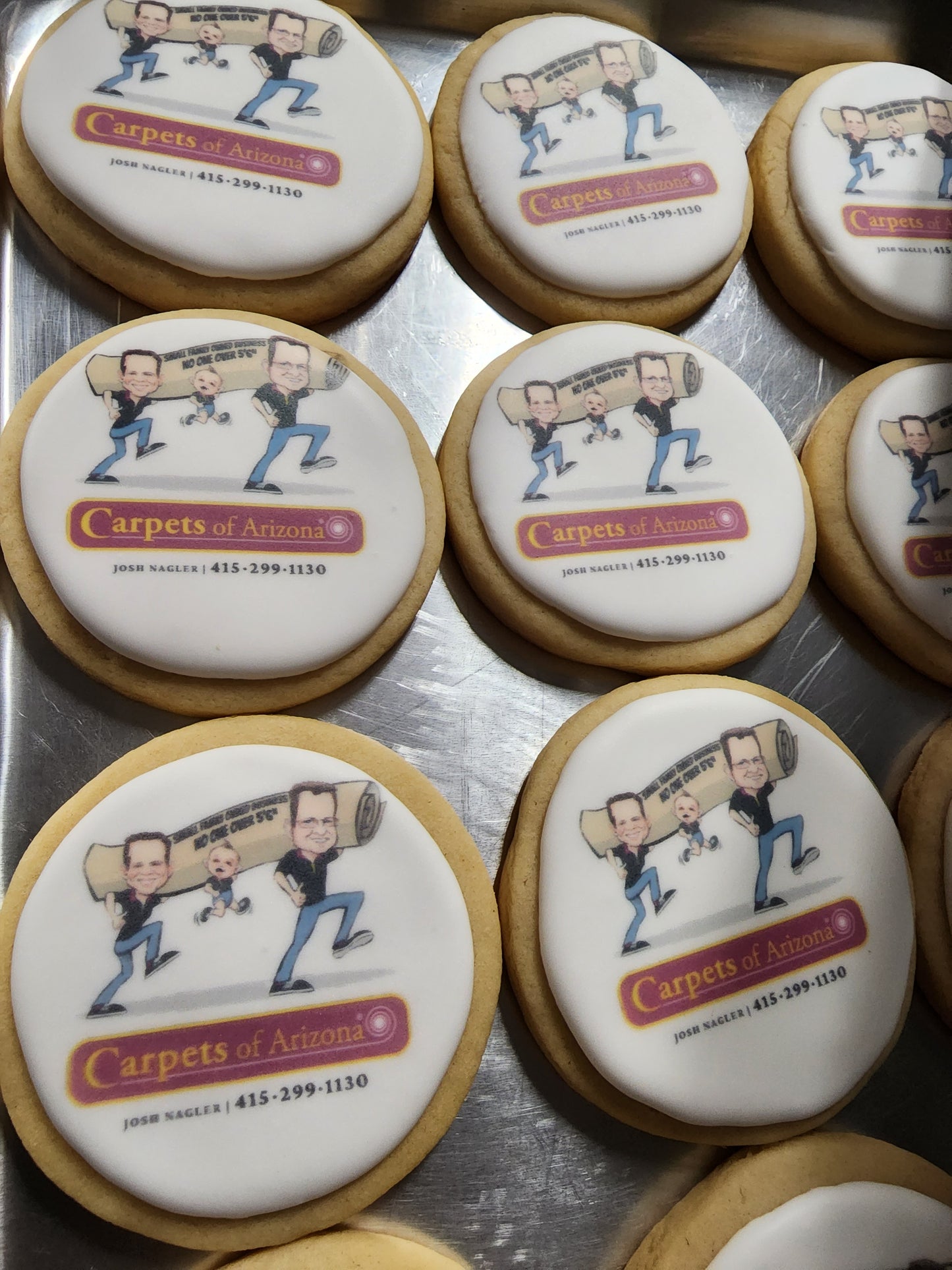 decorative custom logo cookies delivered.