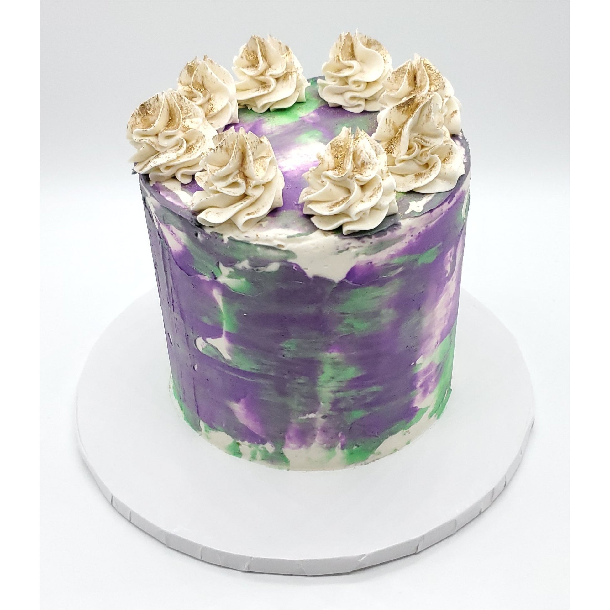 6 Inch Purple and Green Tōn'd Cake