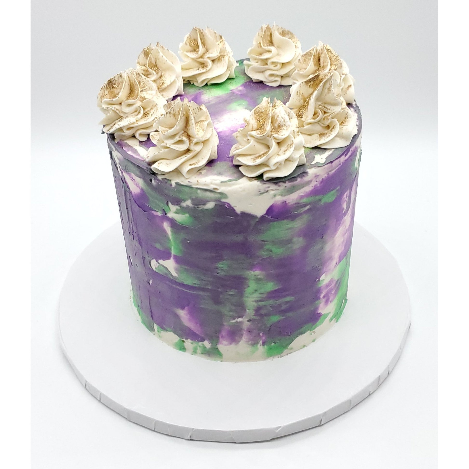 6 Inch Purple and Green Tōn'd Cake