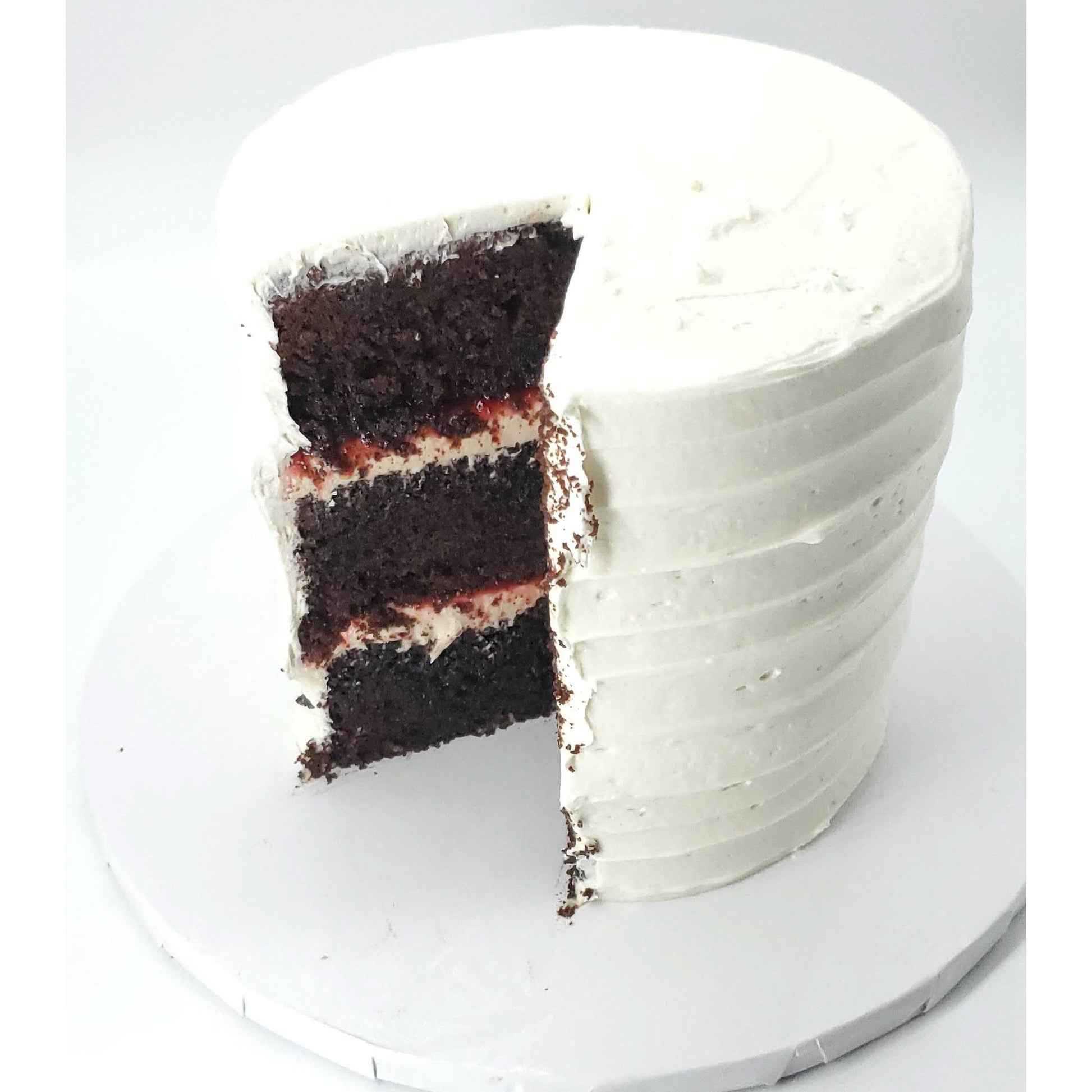 sliced white cake 6 inch