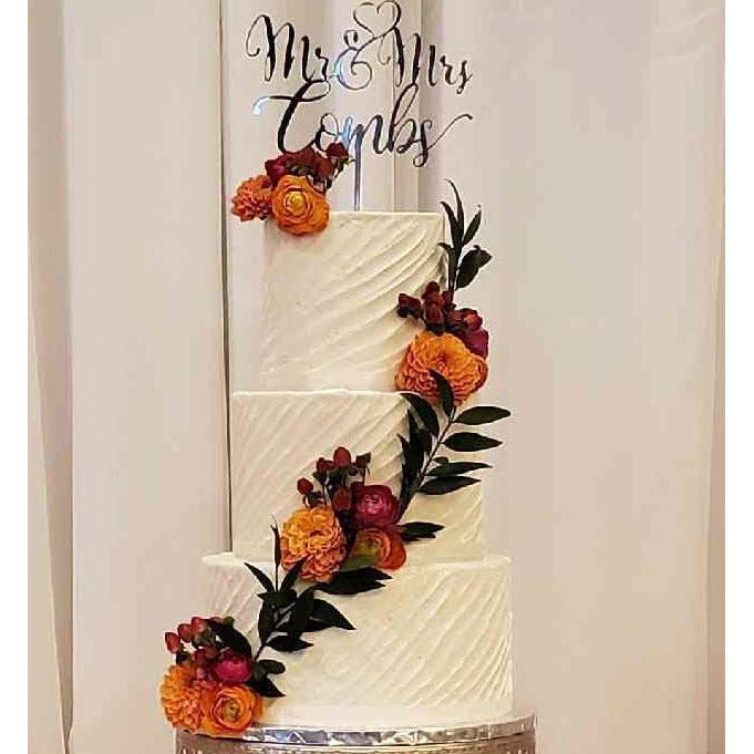 Custom Facet Cake - three tier wedding Cake