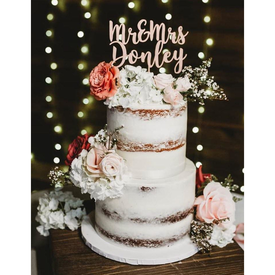2 Tier Naked Wedding Cake Design