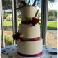 Three Tier Smooth Frosted Wedding Cake