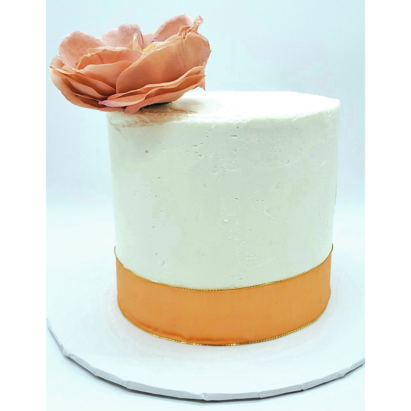 custom smooth frosted wedding cake Phoenix